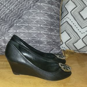 Tory Butcher Sally 2 Black Leather Peep Toe Size 10